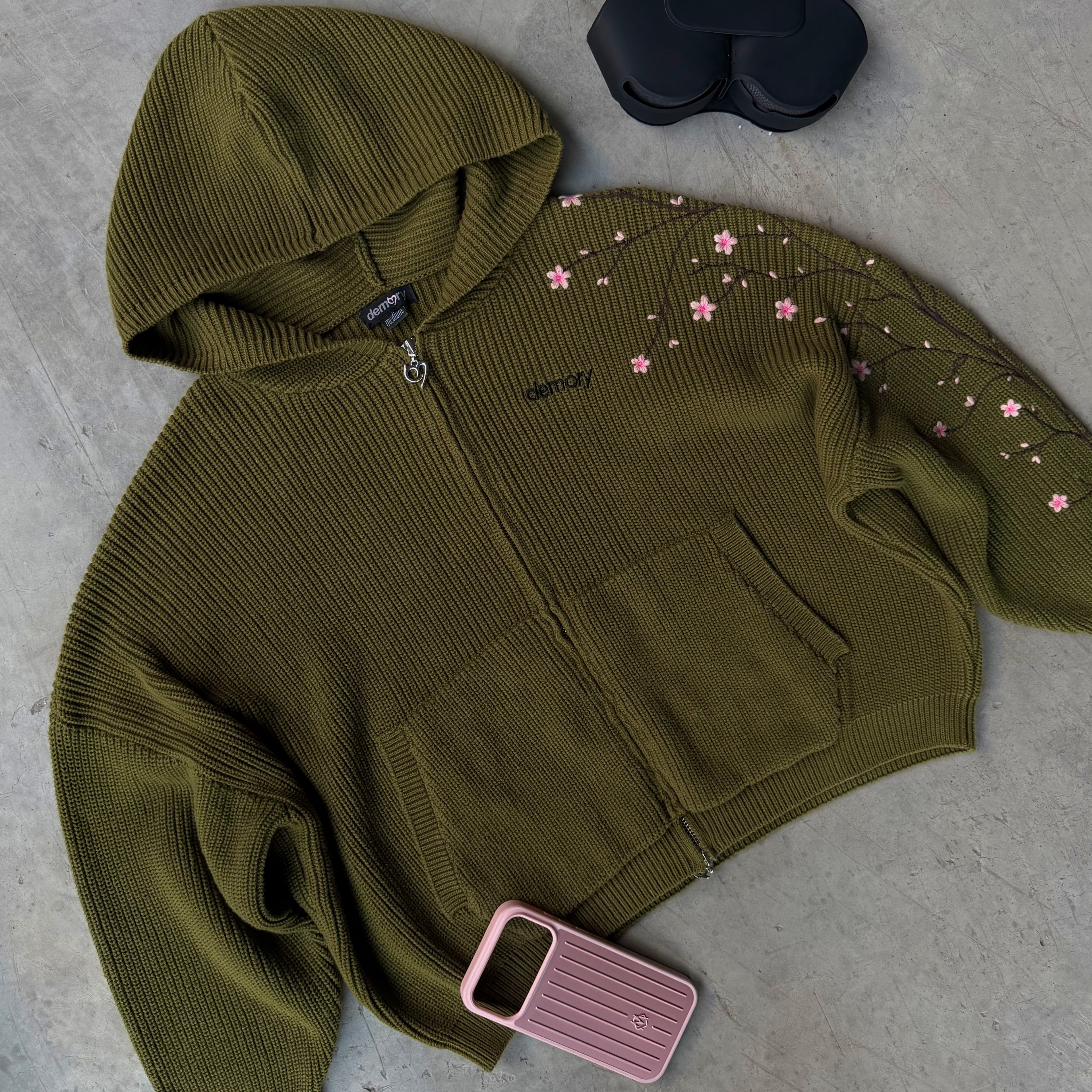 Play Dirty Olive Knit Zip