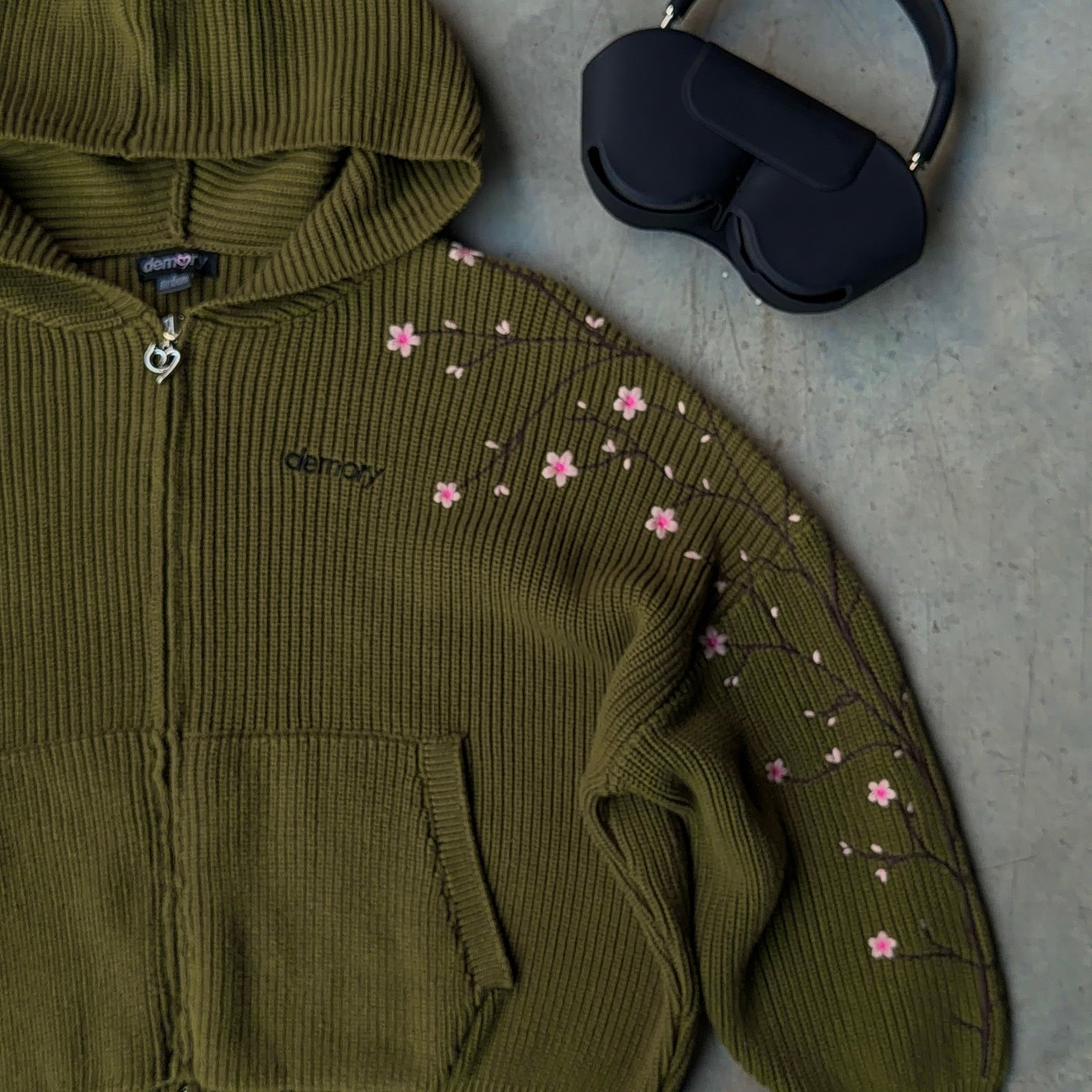 Play Dirty Olive Knit Zip